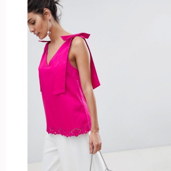 Ted Baker💞Daunaa fuchsia top women - Picture 2 of 9